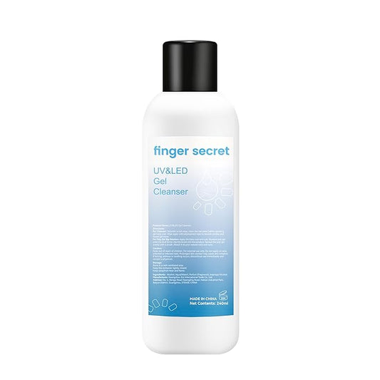 Gel Cleanser for Nails,finger secret Gel Nail Cleanser 240ml,Fresh UV&LED Gel Cleanser,Nail Surface Cleanser for Gel Nails,Nail Cleaning Solution for UV Polish Lacquer Care