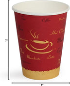 PAMI Disposable Paper Coffee Cups 12 oz, Single-Use, Leak Resistant, 1000 Ct - Image 7