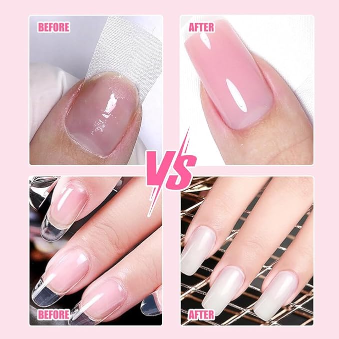 Nail Re-pair Protection Gel, 2025 Upgraded Nail Repair Kit for Split Natural Nails, Instant Cracked Nail Re-pair Gel, Broken Nails Repair Kit for Natural Nails, Easy Quick Fix for Home Use (2pcs)