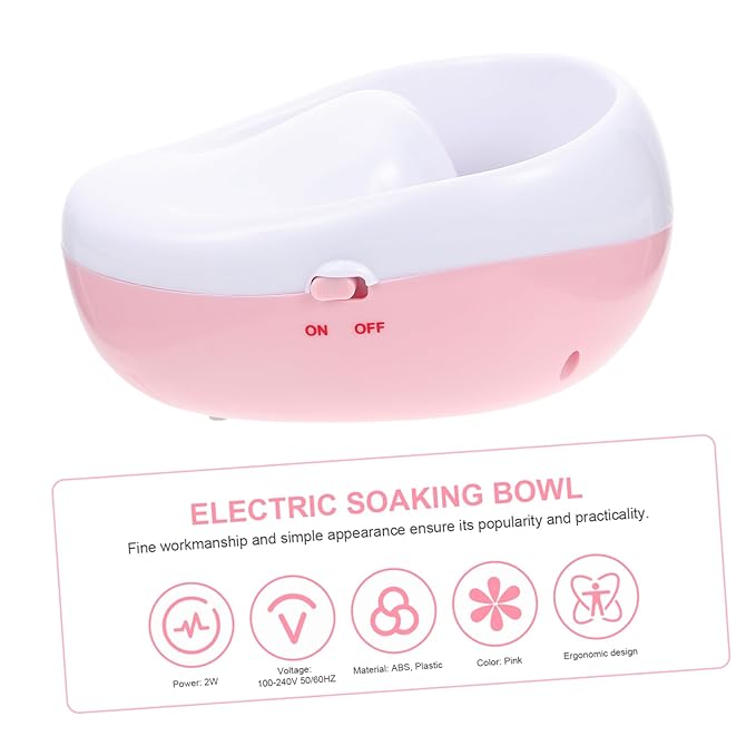 Electric Nail Soak Bowl for Manicure 1-Piece Hand Soaking Tool for Nail Art and Gel Removal Professional Manicure Supplies for Home and Salon