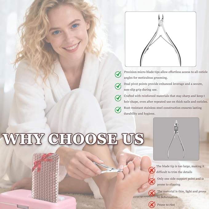 Nail Clipper Set 18 Pcs | Stainless Steel Manicure Grooming Kit: Fingernail Clippers & Toenail Pedicure Cleaning Cutter | Travel Nail Trimming Kit | Gifts for Women, Men, Him, Dad, Christmas, Birthday