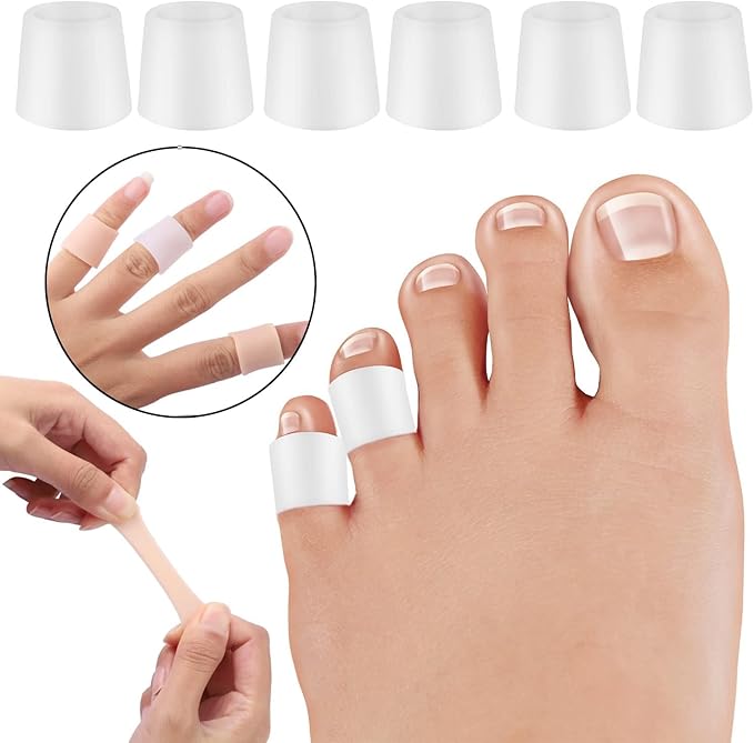 Silicone Toe Protection, 20 Pieces Toe Protection, Toe Tube, for Small Toes and Fingers, Blisters, Calluses, Reduce Rubbing, Relieve Pain.