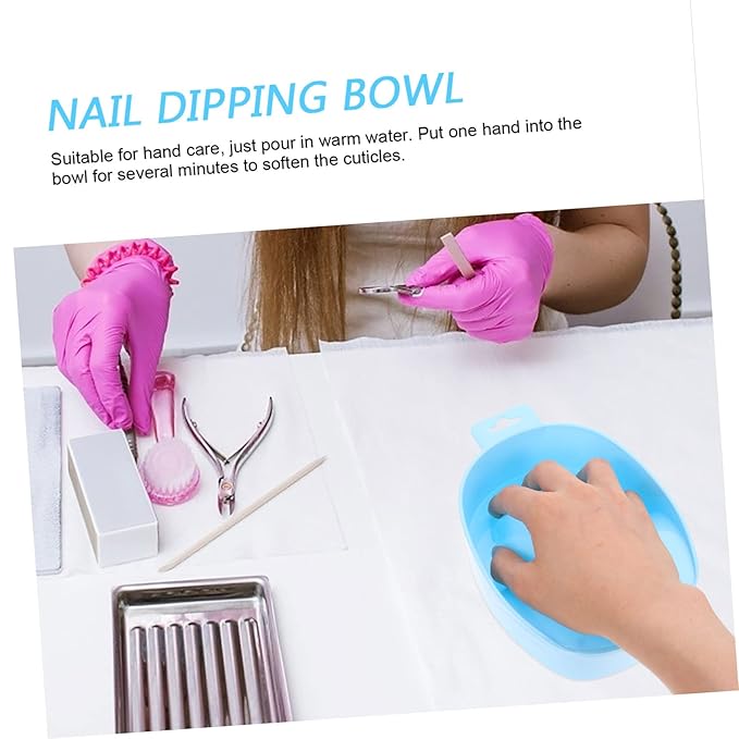 2pcs Nail Soaker Bowls for Manicure Portable Nail Polish Remover for Art Treatment for Home Salon Use Relaxing Spa