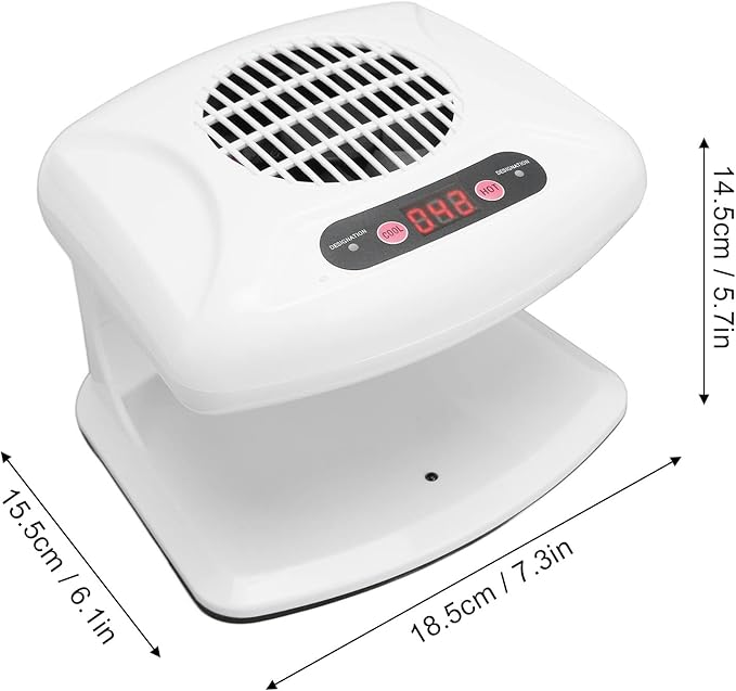 Nail Polish Dryer, 400W Portable Automatic Sensor Nail Art Blower Cool Warm Air Blow Nail Art Tools Enlarged Air Outlet Regular Nail Polish Drying Fan for Professional Salon Home