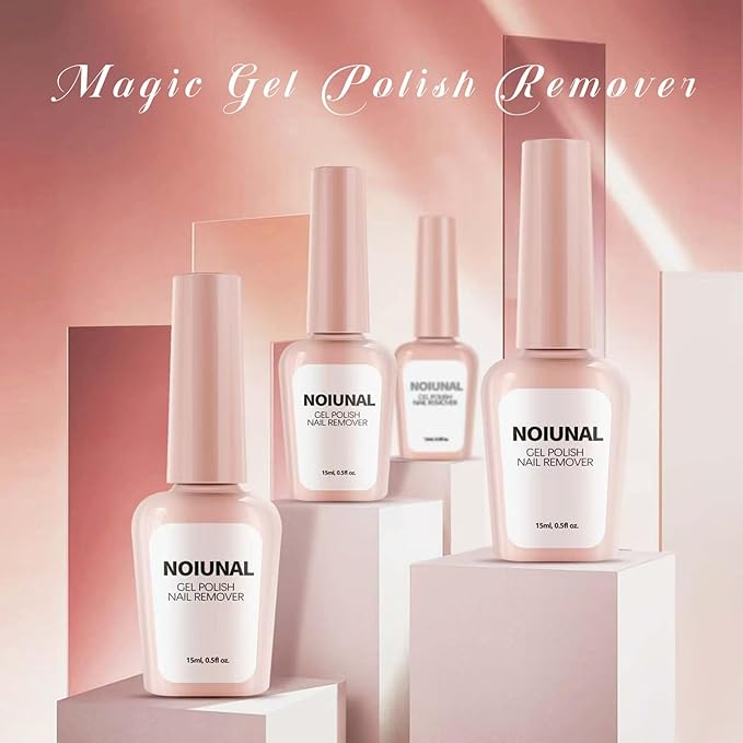 Gel Nail Polish Remover, Professional Gel Polish Remover Kit for Nails, Easily & Safely Remove Nail Polish in 3-5 Minutes, No Soaking or Wrapping, 15ml