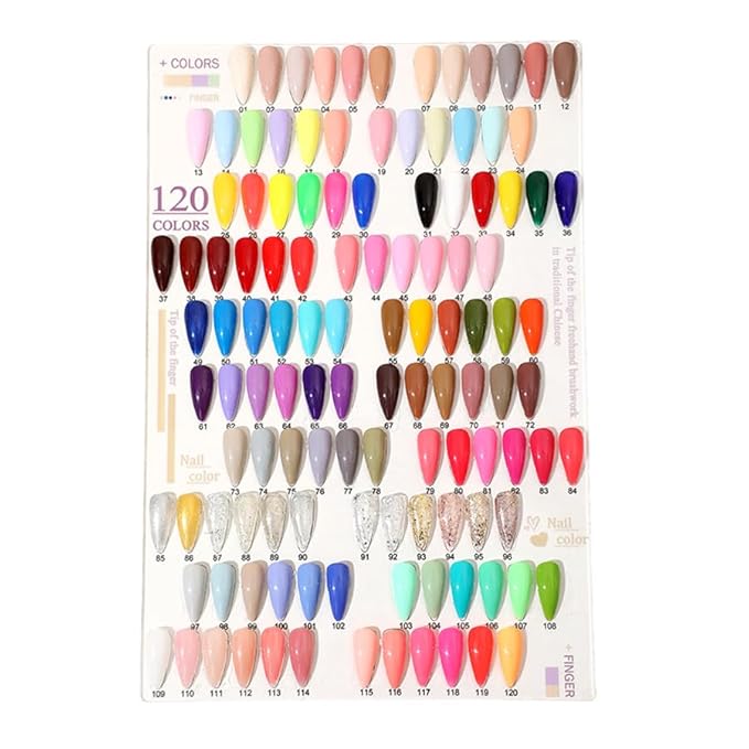 JR 6Pcs Colorful Collection Gel Nail Polish Sparkly Shiny Soak Off White Silver Brown Gel Polish Nail Art Salon Design for Women (137P, 15ml)