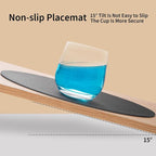 Myir JUN 15 Inches Round Placemats Set of 6 Faux Leather Place Mats | - Image 5