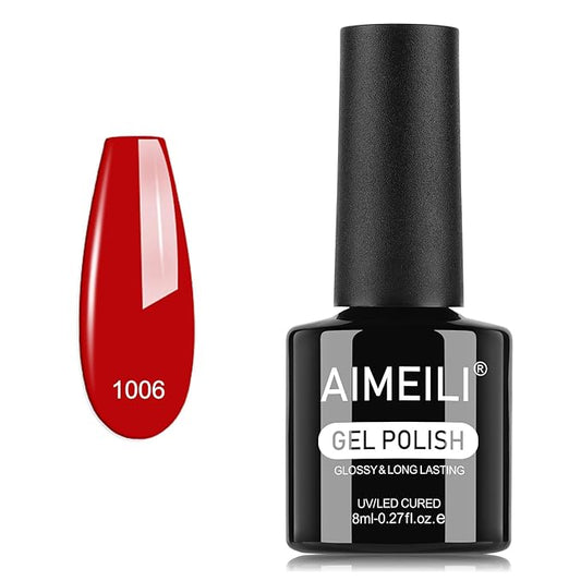 AIMEILI Gel Nail Polish, Hema Free, Cruelty Free, Vegan, Soak Off U V LED Nail Art for Women Girls Manicure Salon DIY Home - 1006 8ml
