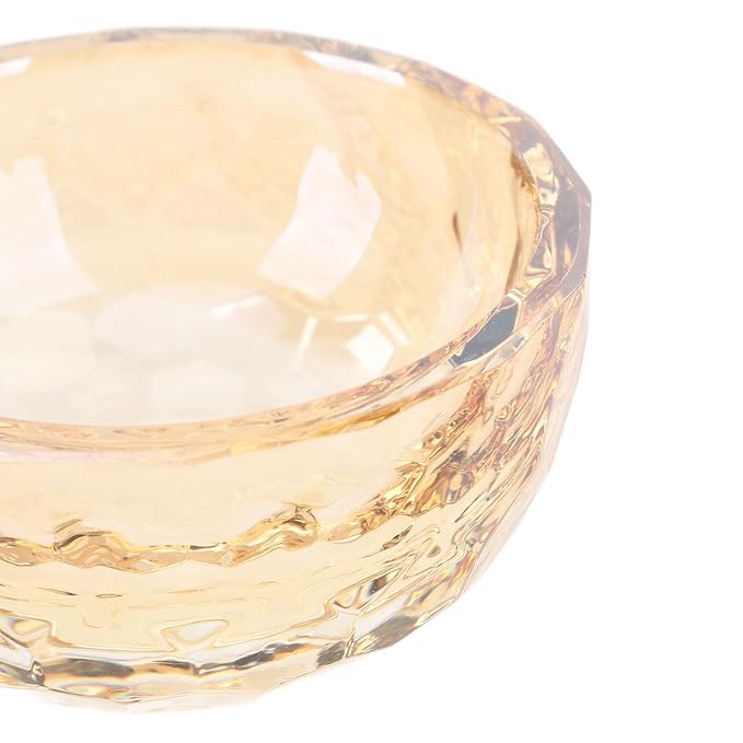 Nails Tips Art Dappen Dish with Lid, Transparent Glass Nail Art Cup for Liquid Jewelry Display