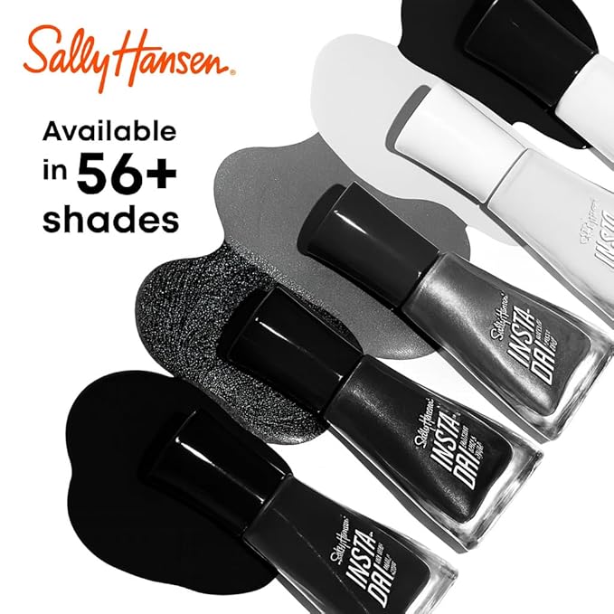 Sally Hansen Insta-Dri Nail Polish | Quick Dry, Long Lasting, Streak-Free Shine | Sheer, Shimmer | 104 Twinkle, Twinkle | White Glitter Nail Color