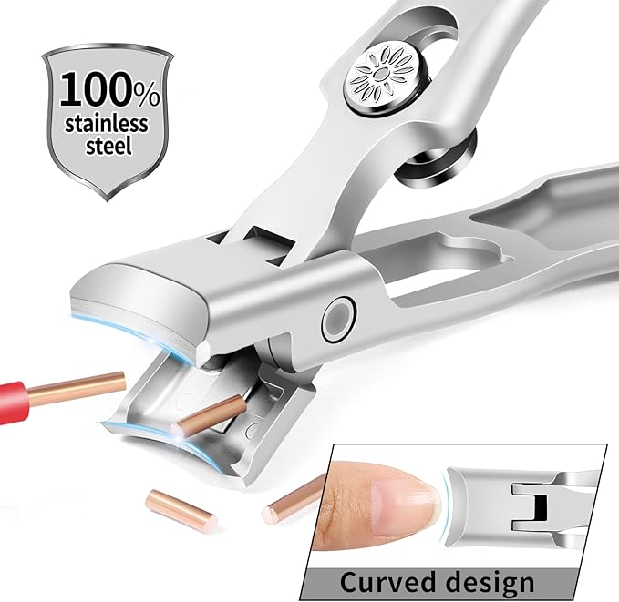 Nail Clippers for Men Toenail Clippers and Fingernail Clipper Toe Nail Clippers for Women Nail Clipper with Long Handle Wide Jaw