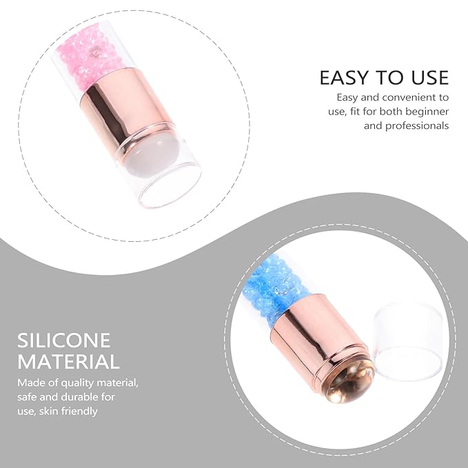 2pcs Nail Art Stampers, Dual-Headed Silicone Nail Stamping Tools, for DIY Manicure, Salon and Home Use, Easy to Clean, Reusable, Create Unique Nail Designs