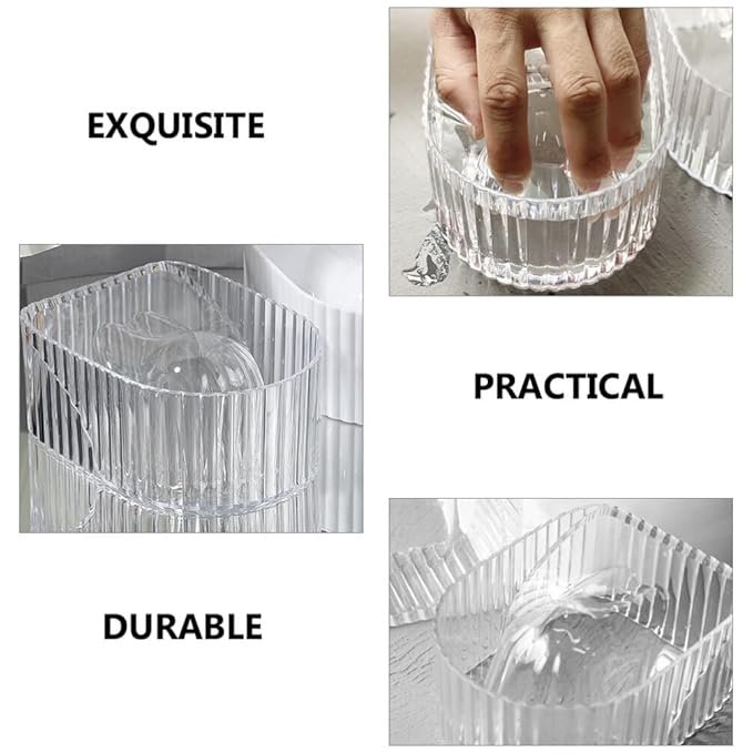 FRCOLOR 2pcs Manicure Hand Soak Bowl Cosmetology Supplies Clear Tray White Gel Manicure Bowl Nail Gel Remover Dish Nail Color Removing Salon Supplies Art Bowls