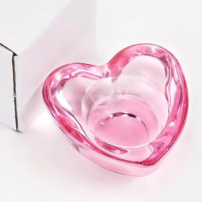 Nail Dampen Dish Cup for Nail Art, Crystal Glass Nail Monomer Dish Holder for Nail Acrylic Liquid & Powder