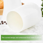 Novelty Curved and Embossed Stripes Body Design Bone China Cups Without Handle - Image 5