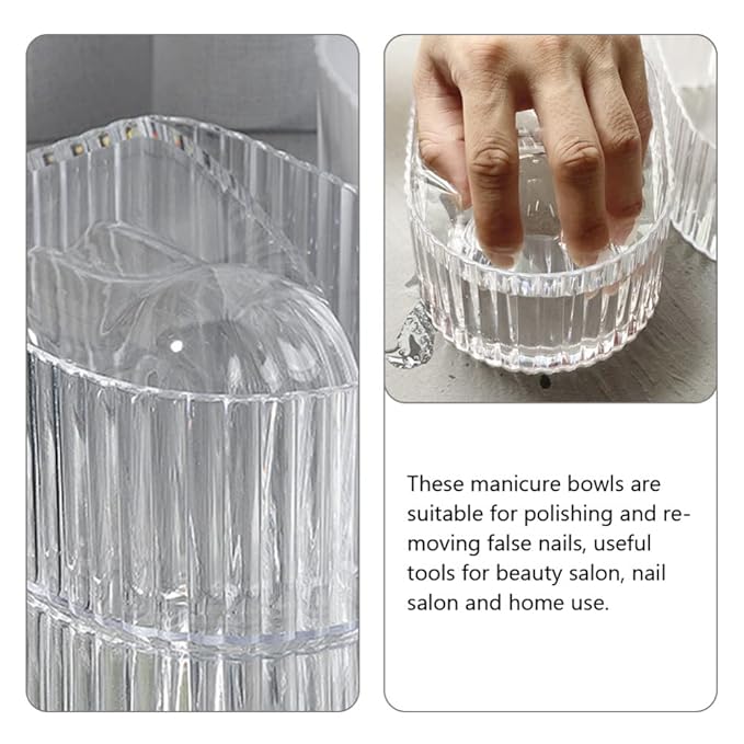 Lurrose Manicure Soaking Bowl, Manicure Hand Soak Bowl, Nail Soak Off Tray Nail Tech Must Haves for Salon Spa