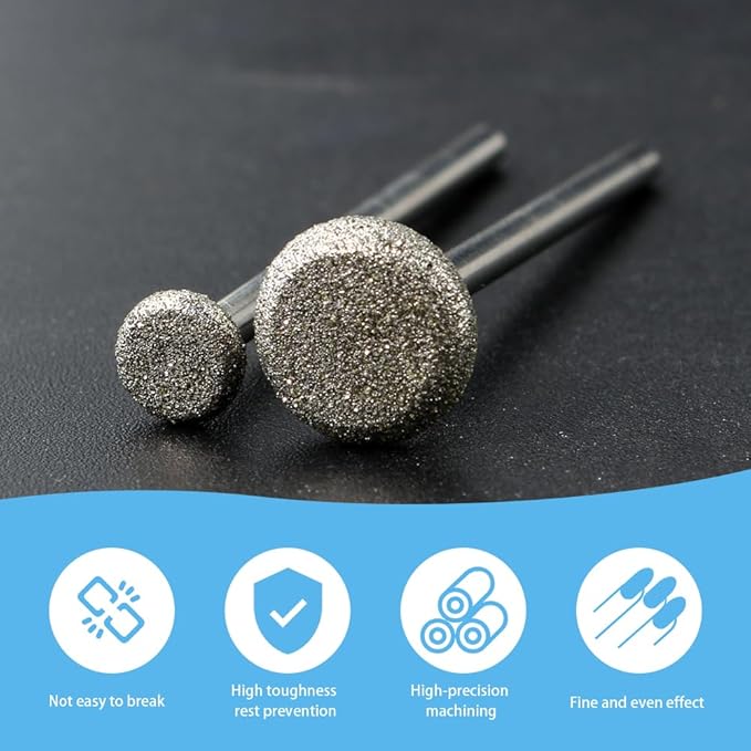 QUNZHAO 2Pcs Diamond Nail Drill Bits Carbide Cuticle Remover Bit for Under Nail Dead Skin Cleaning Cuticle Remove Nail Art Design Manicure(02 set)