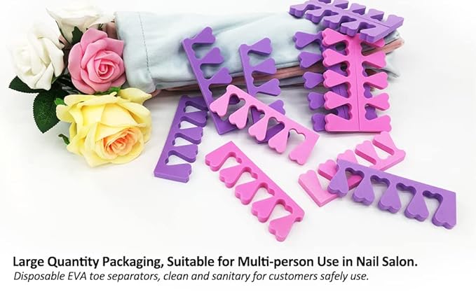 Toe Separators Set - 24 Pieces Soft & Durable Pedicure Tools Kit For Feet, Toe Separators For Women& Girls