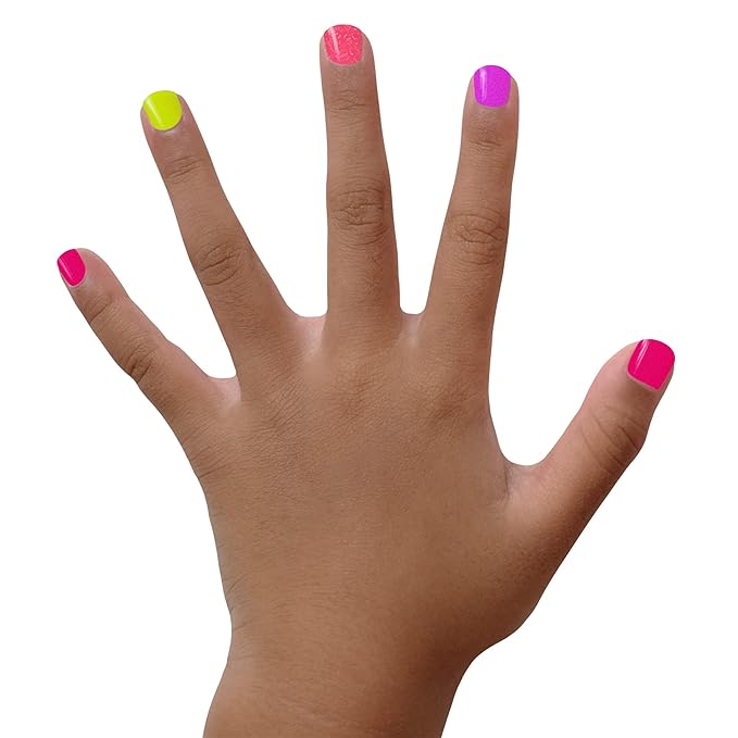 Piggy Paint 4 Polish Neon Box Set (Bonus: Blacklight Glow!)