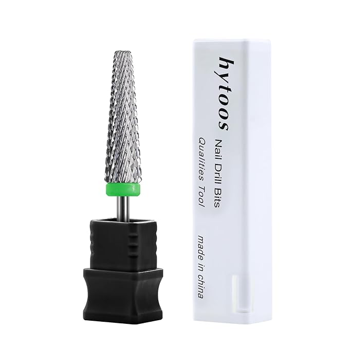 Super Long 5 in 1 Nail Drill Bits, 24mm Cross Carbide Tapered Nail Bit, 3/32" Two-way Rotate, Acrylic Nails Gel Remover, Electric Drills File Manicure Accessories (C)