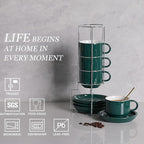 Sweejar Porcelain Cappuccino Cups - Image 2