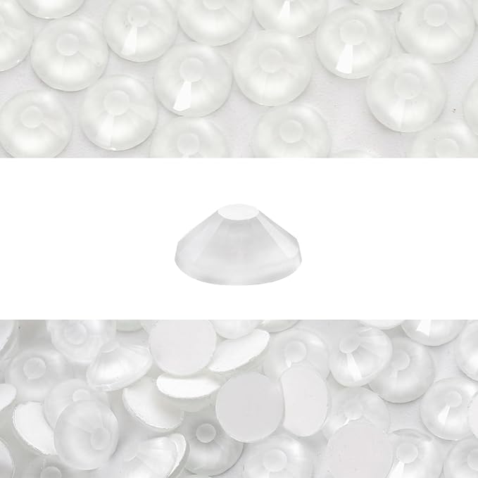 Novani 3000 Pieces Flatback Rhinestones Glass Round Gems Neon-White Crystals for Nail Art DIY Crafts Clothes Shoes,SS20,4.6-4.8mm
