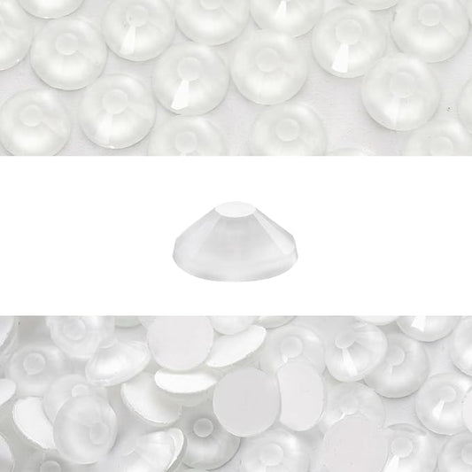 Novani 3000 Pieces Flatback Rhinestones Glass Round Gems Neon-White Crystals for Nail Art DIY Crafts Clothes Shoes,SS16,3.8-4.0mm