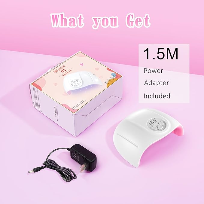 Wisdompark UV Nail Lamp, 72W UV Light for Gel Nails with 21 LED Lights Nail Lamp 3 Speed Timer Fast Curing Poly Gel Polish, Professional Manicure Lamps for Home Salon Nail Art Tools