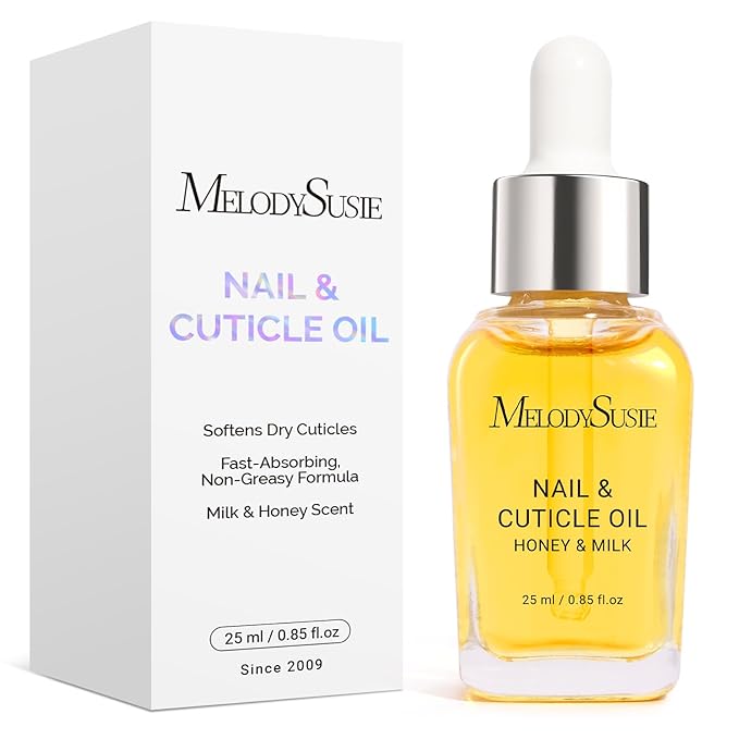 MelodySusie 25ML Cuticle Oil,Cuticle Nourishes, Promotes Nail Growth and Strength for Home and Salon Use Honey Milk