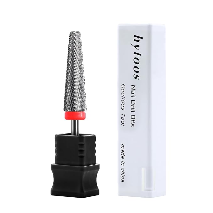 24mm Super Long 5 in 1 Nail Drill Bits, Cross Tapered Carbide Bit, 3/32" Two-way Rotate Drill Bits for Nails, Remove Acrylic Nails/Gel, Electric File Tool Drills Manicure Accessories (F)