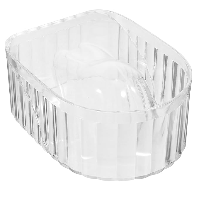 FRCOLOR 2Pcs Nail Soaking Bowls Clear Acrylic Soak Off Bowl Off Gel Polish Remover Manicure Hand Nail Removing Tray Warm Water Container for Home and Salon use