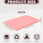 Food Tray, 12 Pack Serving Tray Serving Platter Fruit Dessert Plates, Plastic - Image 2