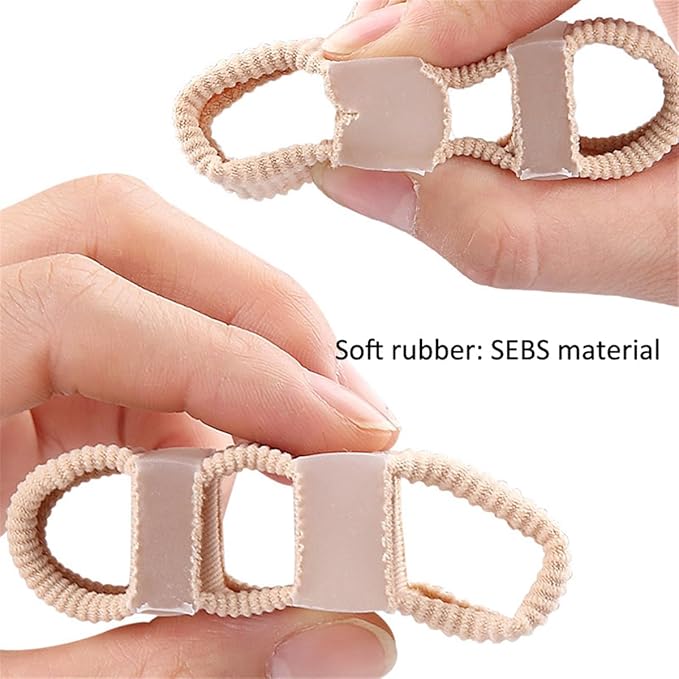 Toe Separators Toe Spacers, Bunion Corrector Hammer Toe Straighteners, Gel Toe Spreaders Toe Cushion Sleeves, for Toe Alignment, Crooked Overlapping Toes, Hallux Valgus Plantar Fasciitis (4 Holes)