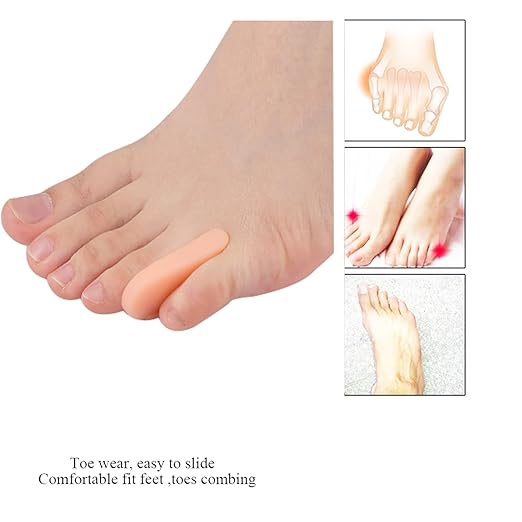10 Pcs Pinky Toe Separator, Little Toe Straightener Gel Toe Spacers for Men Women Walking, Running, Overlapping, Bunion Corrector and Bunion Relief