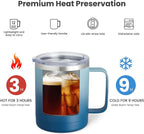 MEWAY 12oz Coffee Mug With Handle 2 Pack Bulk, Stainless Steel Insulated Travel - Image 2