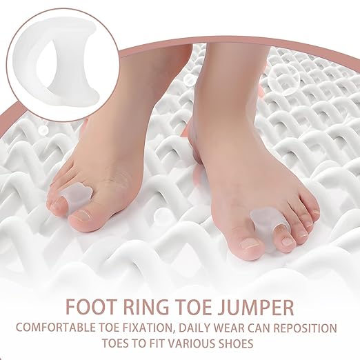 12pcs Gel Toe Separator, Pinky Toe Spacers, Little Toe Cushions Straightener Bunion Corrector for Preventing Rubbing & Relieving Pressure, Pain Relief from Overlapping Toes, Blisters, and Corns