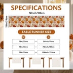 Fall Maple Leaf Pumpkin Table Runner, Seasonal Thanksgiving Harvest Farmhouse - Image 6