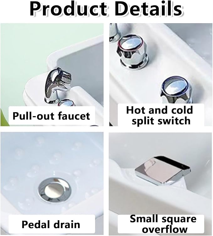 Pedicure Foot Spa,Acrylic spa Footbath, Nail Salon Pedicure, Massage Pedicure Bowl Salon,for Soaking Feet Foot Bath Basin