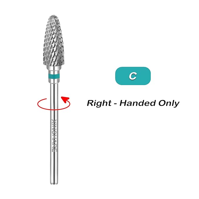 Nail Drill Bits 3/32" Carbide Professional Safety Tungsten Nail File Cone Drill Bit for Acrylic Nail Gel Cuticle cleaner Manicure Pedicure Nail Polishing, Beginner Salon, Coarse