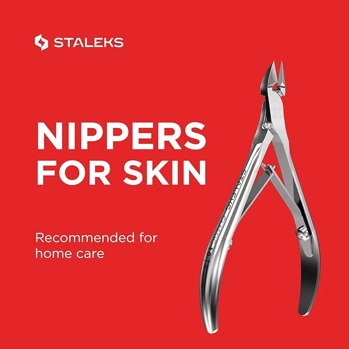 Staleks Classic Cuticle Nippers 10 – 8mm Blade Cuticle Trimmer Stainless Steel Ergonomic Grip Sharp & Durable Ideal for Manicure Home Use Only
