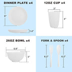 Wheat Straw Dinnerware Sets Service - Image 2
