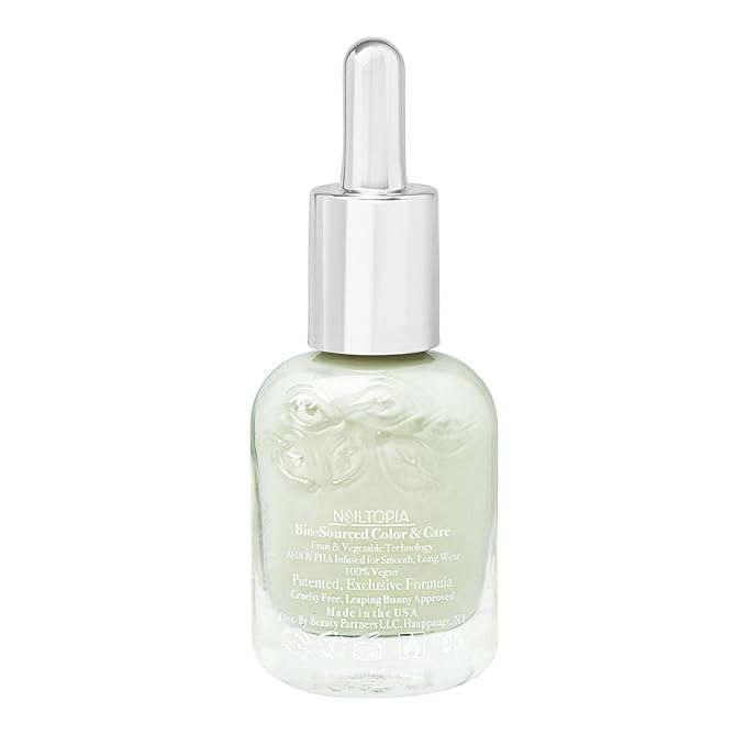 Nailtopia - Plant-Based Chip Free Nail Lacquer - Non Toxic, Bio-Sourced, Long-Lasting, Strengthening Polish - Sunday Funday (Nude Cream) - 0.41oz