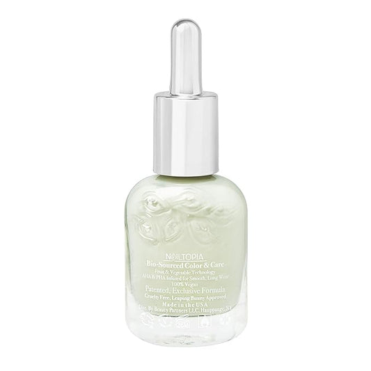 Nailtopia - Plant-Based Chip Free Nail Lacquer - Non Toxic, Bio-Sourced, Long-Lasting, Strengthening Polish - Sunday Funday (Nude Cream) - 0.41oz