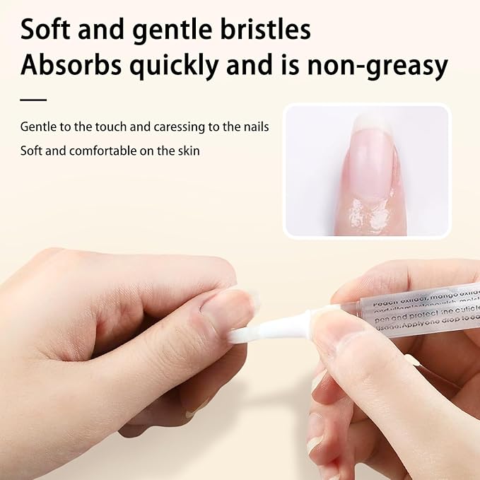 8pcs Cuticle Oil Pen for Nails Care,Nail Oil for Strength,Nourish Moisten Care to Reduce Nail Cracking and Dry for Weak peeling brittle and thin nails