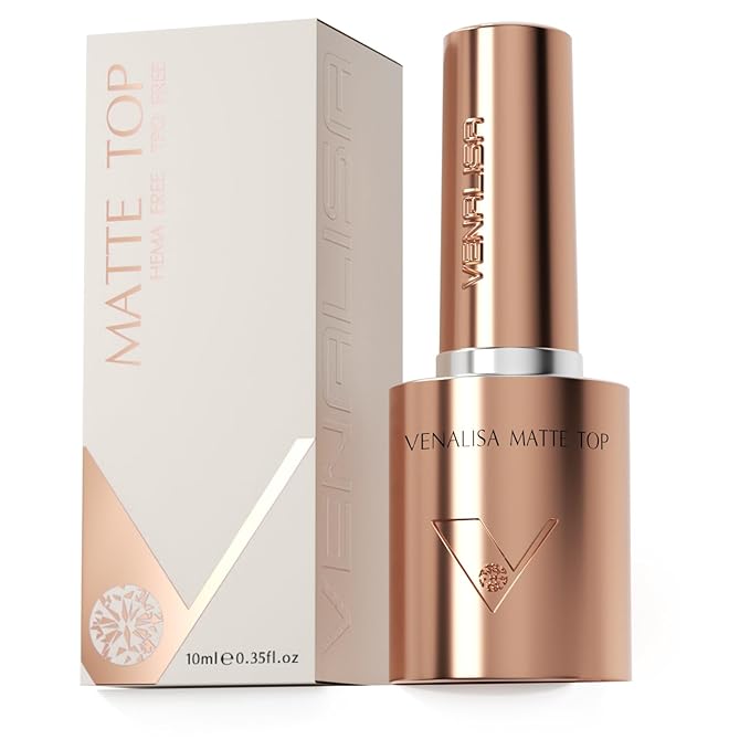 VENALISA Matte Gel Top Coat- No Wipe Long Lasting Matte Top Coat Clear Gel Nail Polish, Soak Off Nail Art Home and Professional Manicure