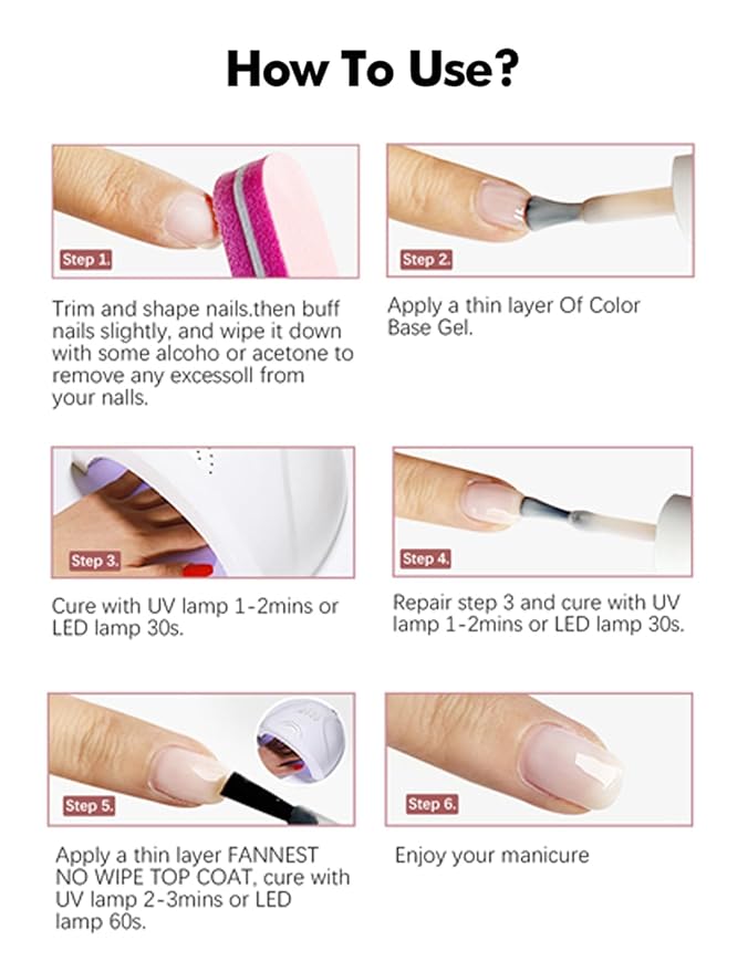 Nude Pink Gel Nail Polish, Summer French Manicure Varnish Curing, Hema Free Rubber Base Builder Gel, French Tips Base Colors Nails Strengthener Soak Off Gift for Womens (Nude Pink)