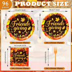 96 Pieces Friendsgiving Tableware Set Party Supplies - Image 2