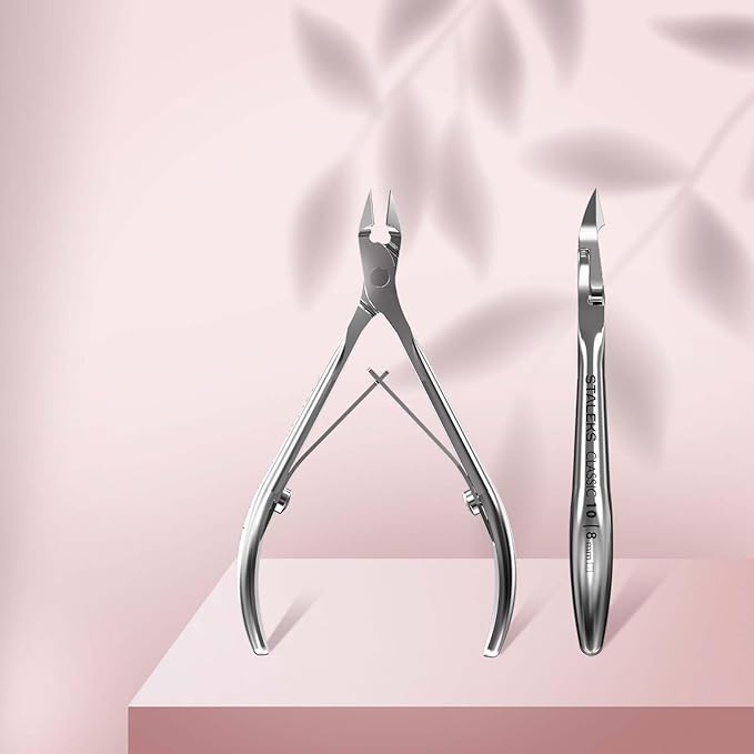 Staleks CLASSIC 10 Cuticle Nippers – 14 mm Blades – Stainless Steel – Comfortable Grip – For Home Manicure and Pedicure