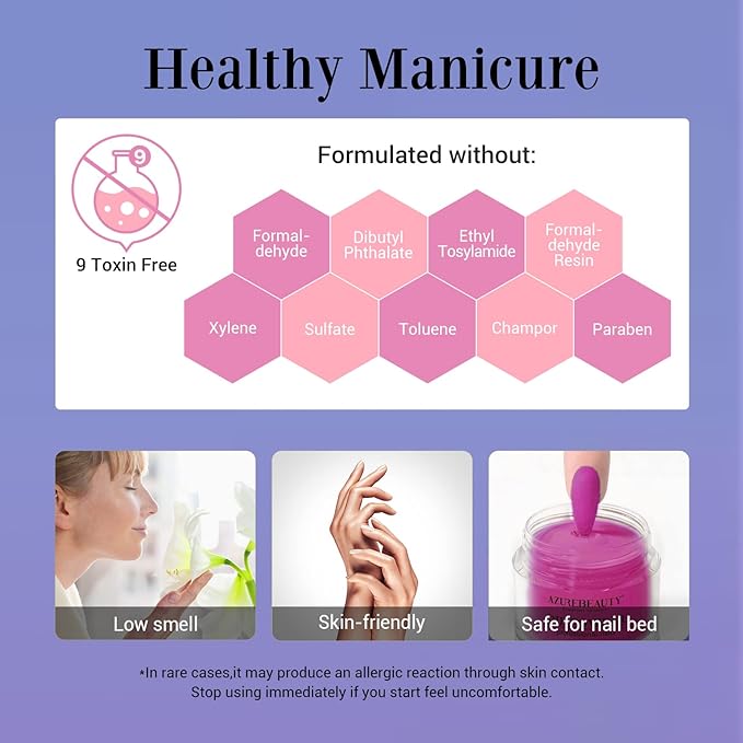 AZUREBEAUTY Dip Powder Nail Kit, Color Changing Glitter Pink Blue Purple Orange Mood Temperature Dipping Powder Liquid Set with Base Top Coat Activator for Home Manicure Gift
