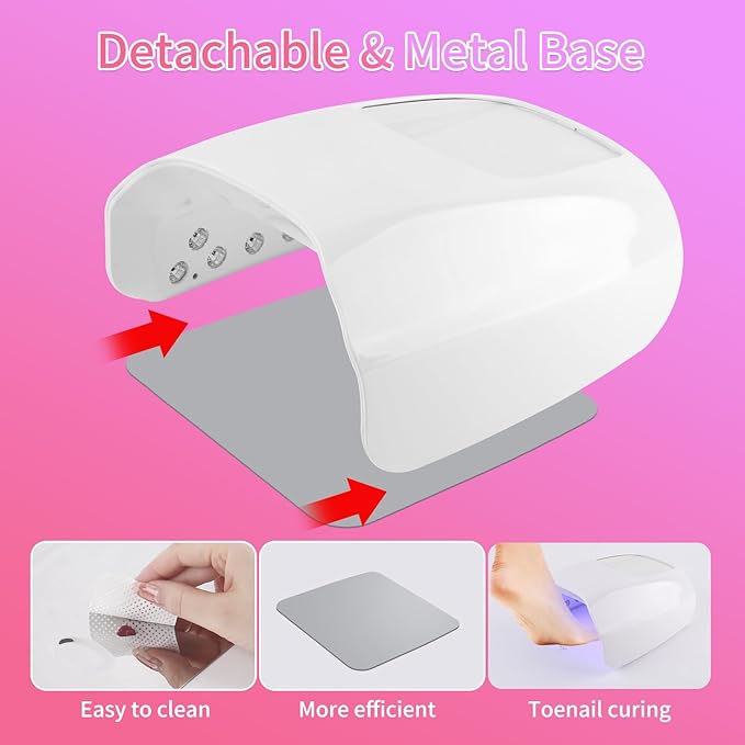 126W Cordless Rechargeable UV LED Nail Lamp,Professional UV Light for Gel Nails Gel Curing Lamp with 4 Timer Setting Auto Sensor, LED Nail Dryer for Fingernail and Toenail Home (WHITE01)